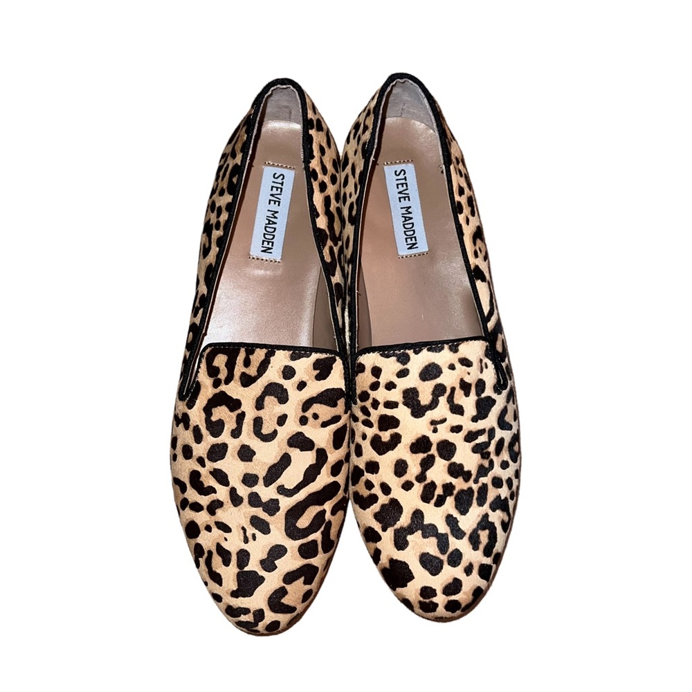 Steve Madden Smile Loafers Leopard Print Size 9